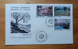CHIPRE EUROPA CEPT 1977 FDC/SPD MNH - Lettres & Documents