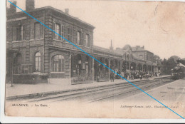 Ak  Frankreich  [59] Nord  Aulnoye La Gare Feldpost WK 1 1915 Fourmies - Aulnoye