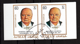 Ajman 1971  Sir Winston Leonard Spencer-Churchill (1874-1965) - Zodiaco Sagittario Sagittarius -  Imperf. Zodiac - Astrologie