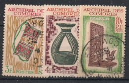 COMORES - 1963 - N°YT. 29 à 31 - Artisanat - Oblitéré / Used - Gebruikt