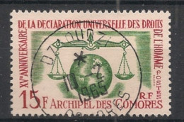 COMORES - 1963 - N°YT. 28 - Droits De L'Homme - Oblitéré / Used - Oblitérés