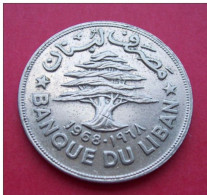 Lebanon--Liban-1968-Coin-1-Livre-Lira-Fruit-Good-Condition- - Liban