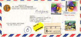 El Salvador Registered Air Mail Cover Sent To Sweden 30-1-1998  A Tear In The Left Side Of The Cover - Salvador