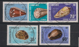 COMORES - 1971 - N°YT. 72 à 76 - Coquillages - Oblitéré / Used - Gebraucht