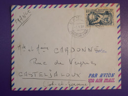 DM3  AEF  BELLE LETTRE  1959  BANGUI A CASTELJALOUX  FRANCE ++AFF.   INTERESSANT+ + - Briefe U. Dokumente