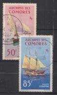 COMORES - 1964 - Poste Aérienne PA N°YT. 10 à 11 - Embarcations - Oblitéré / Used - Gebruikt