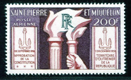 REF 086 > SAINT PIERRE Et MIQUELON < PA N° 26 * < Neuf Ch Voir Dos - MH * < SPM Poste Aérienne - Aéro  Air Mail - Unused Stamps