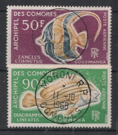 COMORES - 1968 - Poste Aérienne PA N°YT. 23 Et 24 - Poissons - Oblitéré / Used - Usados