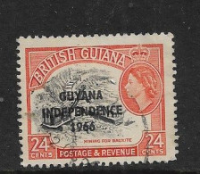 BRITISH GUIANA 1966 QE Ll PICTOROAL INDEPEDANCE OVERPRINT - British Guiana (...-1966)