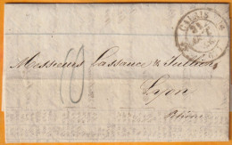 1832 - KWIV - LAC 3 Pages En Français De London Londres Vers Lyon, France - Acheminée Par MORY, 61 CALAIS - Poststempel