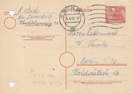 GERMANY. POSTAL STATIONERY FROM BERLIN. 1956 - Postcards - Used