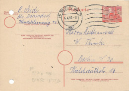 GERMANY. POSTAL STATIONERY FROM BERLIN. 1956 - Postkaarten - Gebruikt
