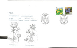 Finland   1992  Plants, Flowers, Flora, Globeflower (Trollius Europaeus)  Amd) Liverwort (Hepatica    Mi 1163-1164   FDC - Brieven En Documenten