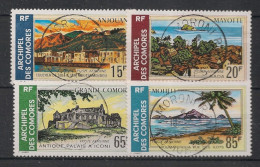 COMORES - 1971 - Poste Aérienne PA N°YT. 32 à 35 - Sites - Oblitéré / Used - Gebruikt