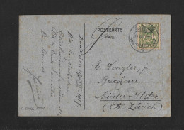 1917 HEIMAT ZUG ► Neujahrs-Postkarte Mit Rückseitiger Illustration/Druck Mit SBK-J8 - Briefe U. Dokumente