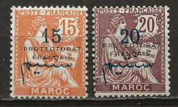 MAROC Colo:, *, N° YT 42 Et 43, Ch., TB - Unused Stamps