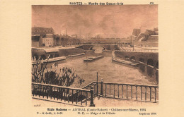 Paris 19ème * Péniches Batellerie * Neige à La Villette Par ANTRAL Louis Robert , Châlons Sur Marne 1894 - Distrito: 19