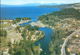 1 AK Neuseeland / New Zealand * View Of Taupo - Showing The Motor Camp, Acacia Bay, Mt. Ngauruhoe, State Highway 1 * - Nouvelle-Zélande