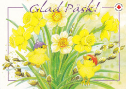 Postal Stationery - Easter Flowers - Chicks - Willows - Red Cross - Suomi Finland - Postage Paid - Pitkäranta - Ganzsachen