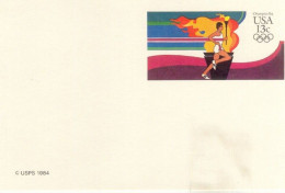 Runner With Olympic Flame, PC, USA, Condition As Per Scan - Storia Postale