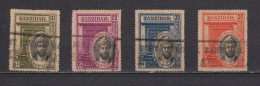 Lot De Timbres Oblitérés De Zanzibar De 1936 YT 191 à 194 MI 190 à 193 - Zanzibar (...-1963)