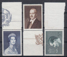 ⁕ Liechtenstein 1960 - 1963 ⁕ Princely Fürstenpaar Mi.402-403 & Regierungsjubiläum Des Fürsten Mi.427 ⁕ 3v Unused NO GUM - Neufs