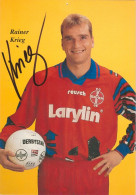 Fußball-Autogrammkarte AK Rainer Krieg FC Bayer 05 Uerdingen 94-95 KFC Krefeld Obersotzbach Birstein Chemnitzer Football - Handtekening