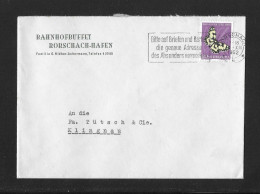 1952 HEIMAT ST.GALLEN ► Hotel/Tourismus Brief "Bahnhofbuffet Rorschach-Hafen" - Cartas & Documentos