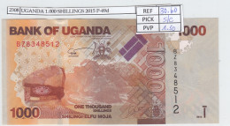 BILLETE UGANDA 1.000 SHILLINGS 2015 P-49d SIN CIRCULAR - Sonstige – Afrika