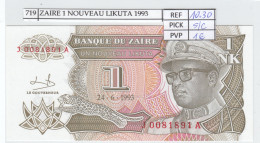 BILLETE ZAIRE 1 NOUVEAU LIKUTA 1993 P-47a SIN CIRCULAR - Other - Africa