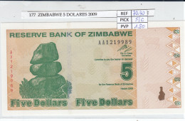 BILLETE ZIMBABWE 5 DOLARES 2009 P-93 SIN CIRCULAR - Altri – Africa