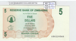 BILLETE ZIMBABWE 5 DOLARES 2006 (07) P-38 SIN CIRCULAR - Other - Africa