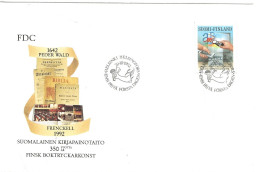 Finland   1992  350th Anniversary Of Book Printing In Finland Computer Set, Lead Type  Mi 1194  FDC - Cartas & Documentos