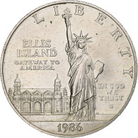 États-Unis, Dollar, Liberty - Ellis Island, 1986, San Francisco, Argent, SUP - Herdenking