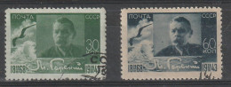 1946 - 10 Anniv. Maxime GorkiMi No 1045/1046 - Usados