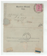 SLOVENIA AUTRICHE WEINBERGE Postal Stationery Sent To POLICKA TCHEQUIE 1893 - Slovénie