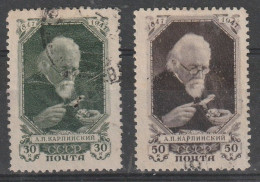 1946 - Geologue A.P.Karpinski Mi No  1081/1082 - Usados