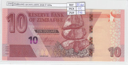 BILLETE ZIMBABWE 10 DOLARES 2020 P-103a SIN CIRCULAR - Otros – Africa