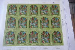 ISRAEL CHAGALL WINDOWS 15 TP  **  MNH - Unused Stamps (with Tabs)