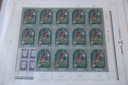 ISRAEL CHAGALL WINDOWS 14 TP  **  MNH - Unused Stamps (with Tabs)