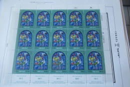 ISRAEL CHAGALL WINDOWS 15 TP  **  MNH - Unused Stamps (with Tabs)