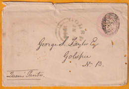 1844 - QV - 1d Pink Postal Stationery Cover From The Queen's Proctor In GOLSPIE, Highlands, Scotland - Postmark Collection