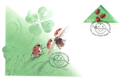 Finland   1994  International Stamp Exhibition FINLANDIA '95, Helsinki,  Ladybug  Mi 1255  FDC - Brieven En Documenten