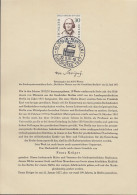 BERLIN 170, Ersttagsblatt ETB 22, Carl Von Savigny, 1957 - 1er Día – FDC (hojas)