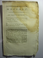 RAPPORT CONVENTION NATIONALE - 1795 - TRAITE DE BALE ENTRE LA FRANCE ET LA PRUSSE PRUSSE - TREILHARD - Decrees & Laws