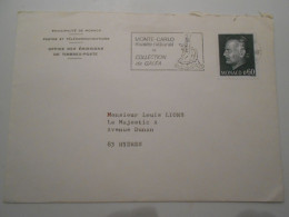 Monaco , Lettre De Monte-çarlo 1975 Pour Hyeres - Briefe U. Dokumente