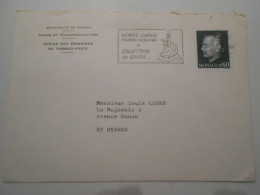 Monaco , Lettre De Monte-çarlo 1975 Pour Hyeres - Cartas & Documentos