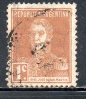 ARGENTINA 1923 JOSE DE SAN MARTIN 1c USED USADO OBLITERE' - Usados