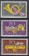 SCHWEIZ  519-521, Postfrisch **, 100 Jahre Schweizer Post 1949 - Ungebraucht