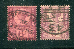 "GROSSBRITANIEN" 1887, Mi. 94 2x (unterschiedliche Farben) Gestempelt (L0146) - Usati